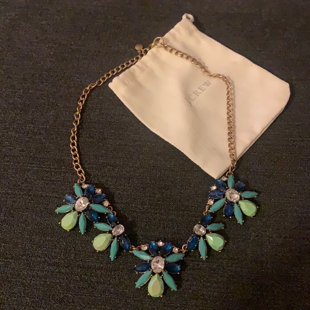 JCrew Statement Necklace - Blue/Green Stones